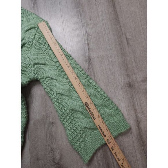 New Princess Polly Layla Knit Jumper Green Cable Net Sweater XS/S - Picture 9 of 10